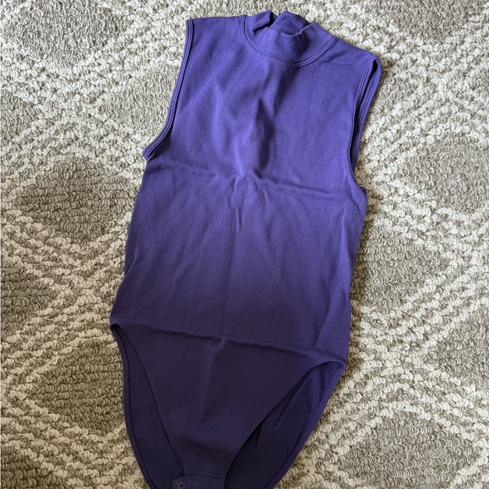 Primark Purple Sleeveless Bodysuit with High Neckline